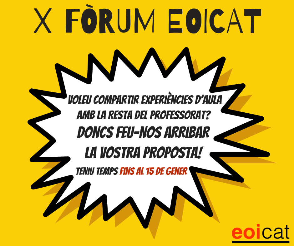 Xè Fòrum EOICAT: presentació de propostes de tallers