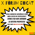 Xè Fòrum EOICAT: presentació de propostes de tallers