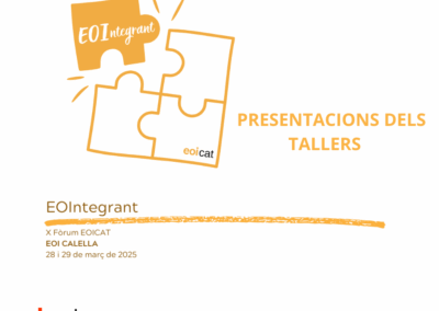 PRESENTACIONS TALLERS X FÒRUM CALELLA