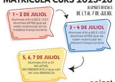 Matrícula antics alumnes