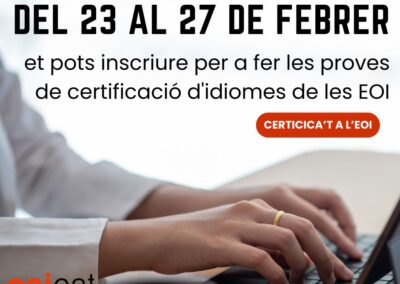 Convocatòria proves ordinàries diversos idiomes